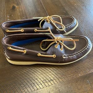 SPERRY top-Sider boat deck shoes 7.5 BROWN preppy